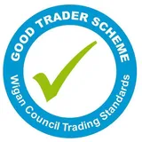 Good Trader Scheme badge, Wigan Council Trading Standards approved